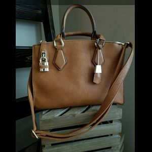 Charming Charlie Tan Satchel