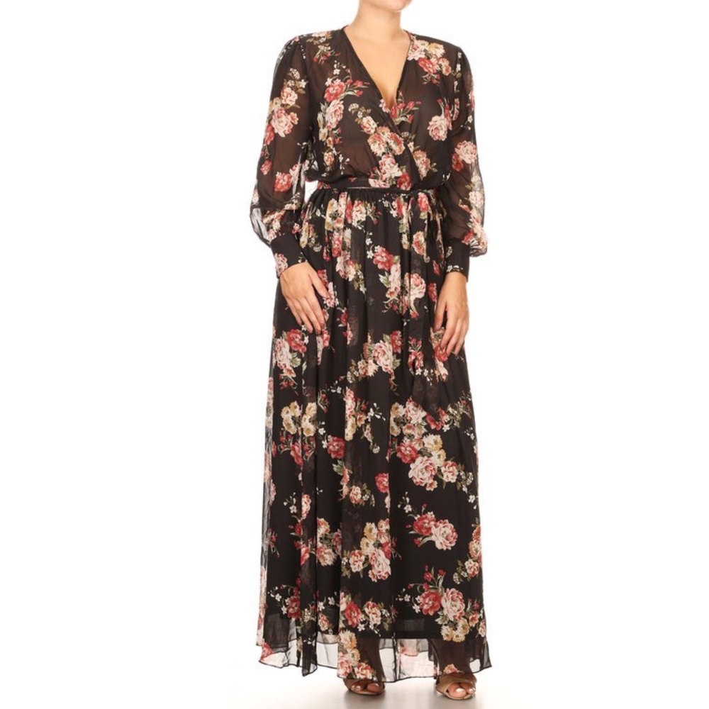 BLACK FLORAL DRESS