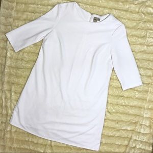 ASOS Ribbed White Shift Dress