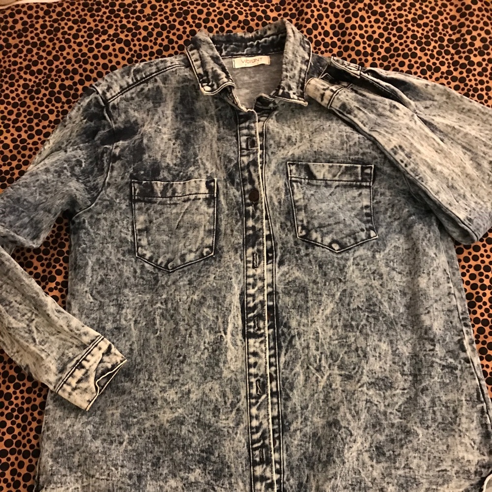 Vintage high-low acid wash dress
