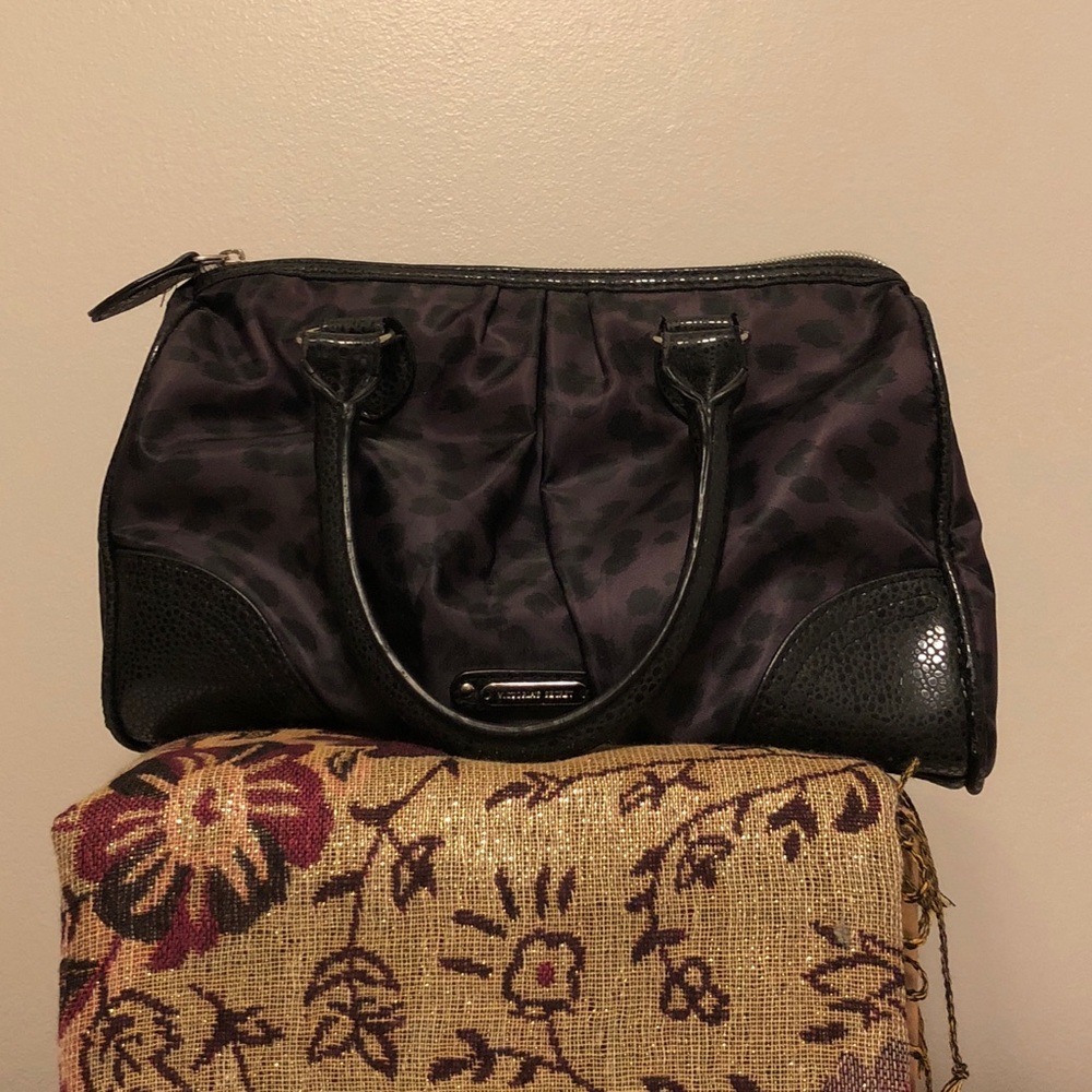 VS Dark Purple Animal Print Hand Bag