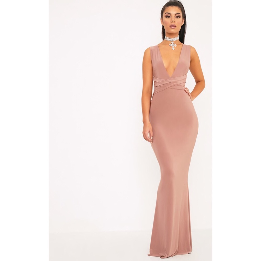 Pretty little thing wrap maxi dress