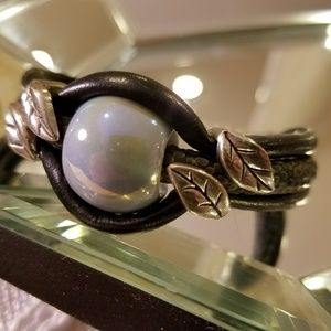 Black stingray leather bracelet