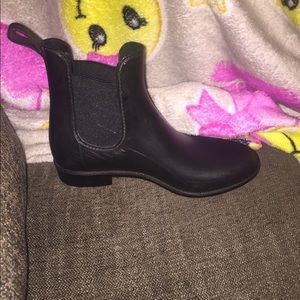 Black little rain boots