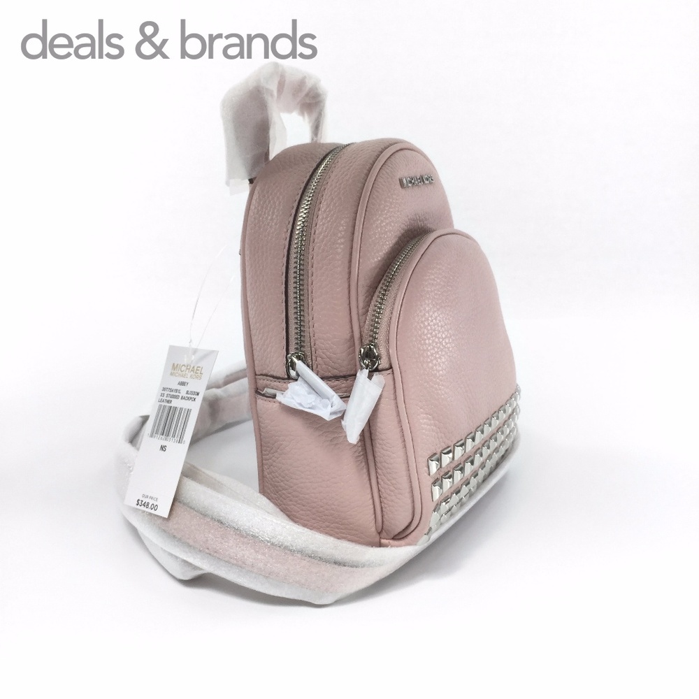 NWT MICHAEL KORS Leather Abbey XS Studded Backpack - Picture 2 of 7