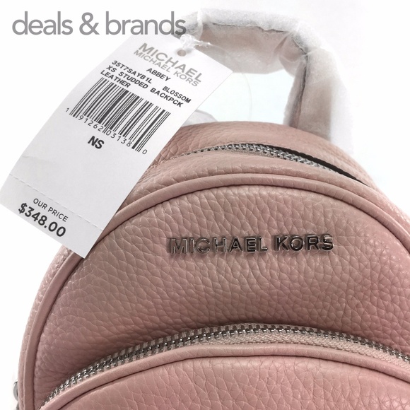 NWT MICHAEL KORS Leather Abbey XS Studded Backpack - Picture 4 of 7