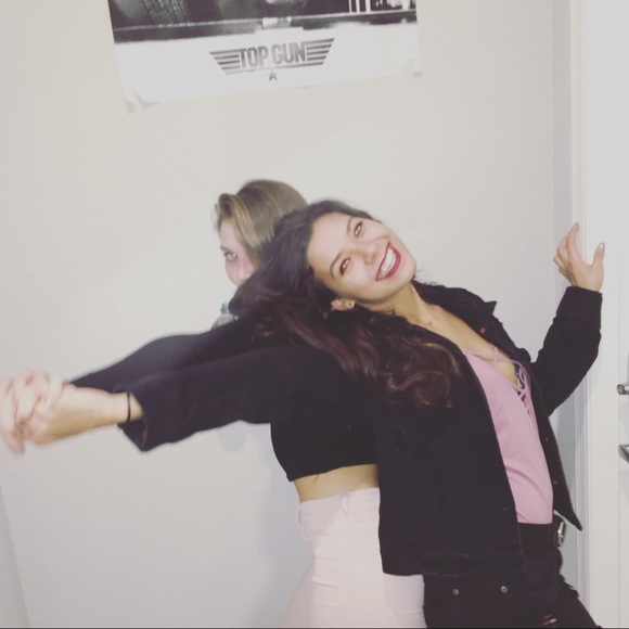 Black distressed denim jacket - Picture 1 of 5