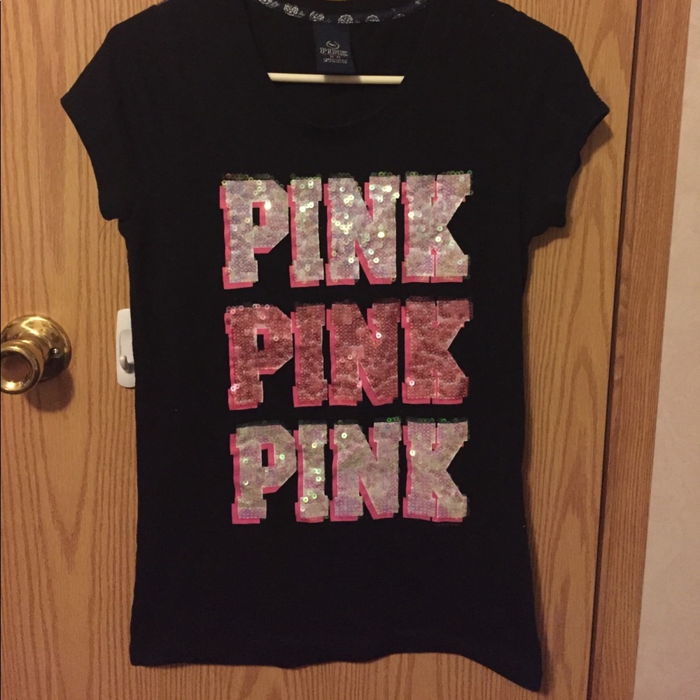 PINK shirt sleeve pajama top