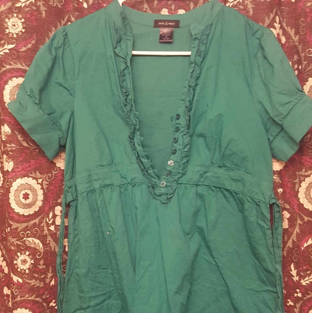 Sam and Max Xl Green Ruffle Dress