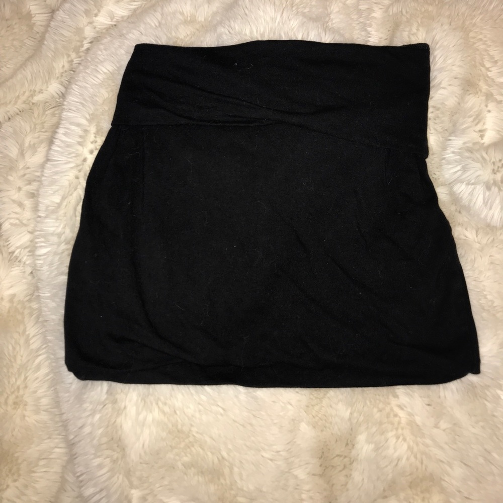 Black mini skirt