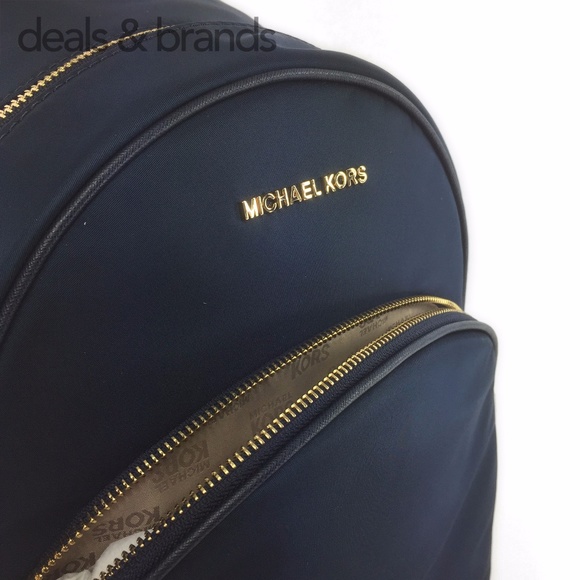 NWT MICHAEL KORS Abbey Nylon Large Backpack Navy main image 6