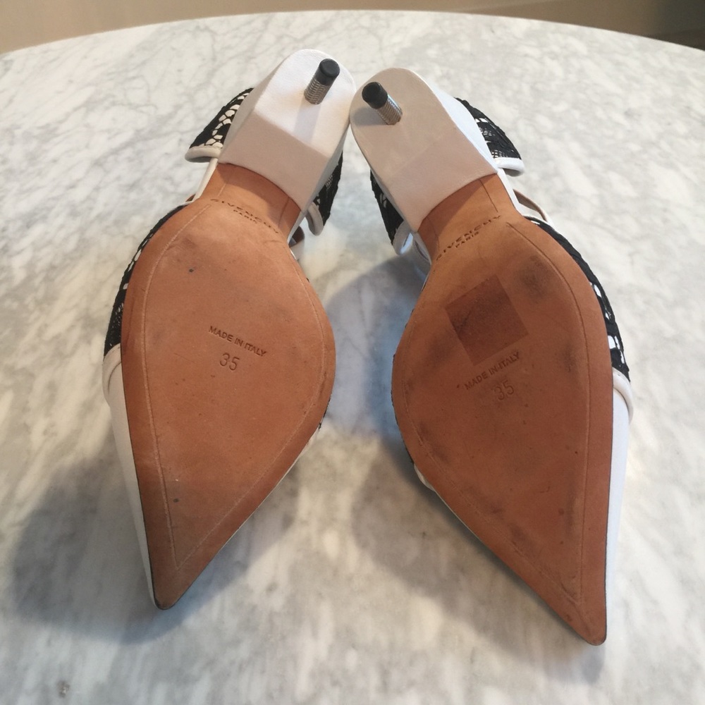 NEW GIVENCHY Ranelle Leather & Lace Screw-Heel - Picture 6 of 7