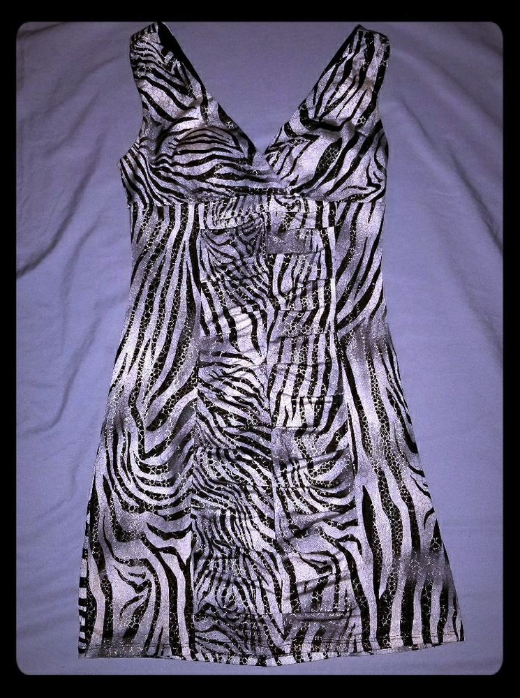 Zebra print sleeveless dress [SZ-5]