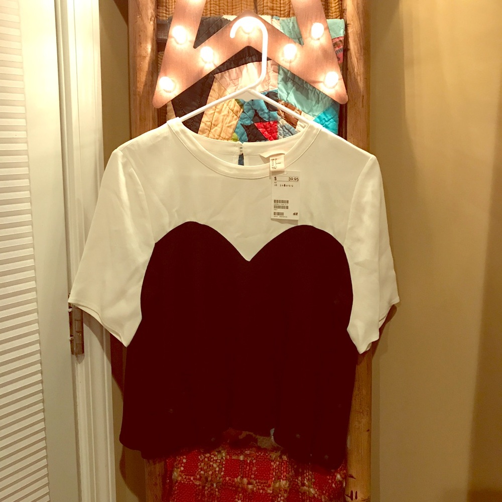 H&M flowy crop top
