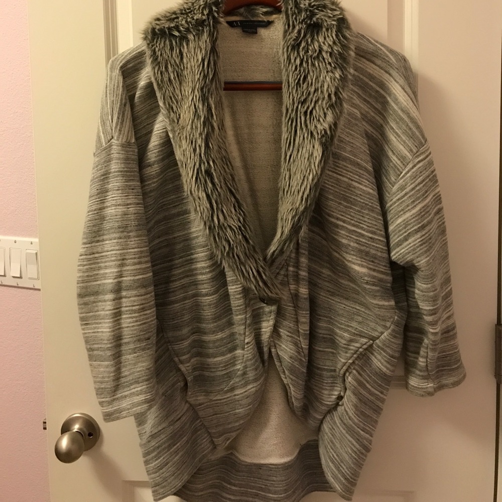 Over size fur jacket