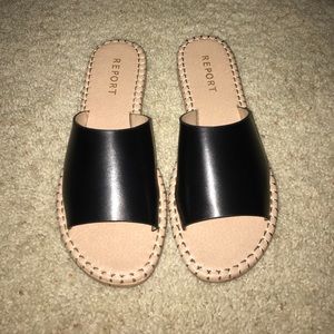 NWT Black Slide Sandals