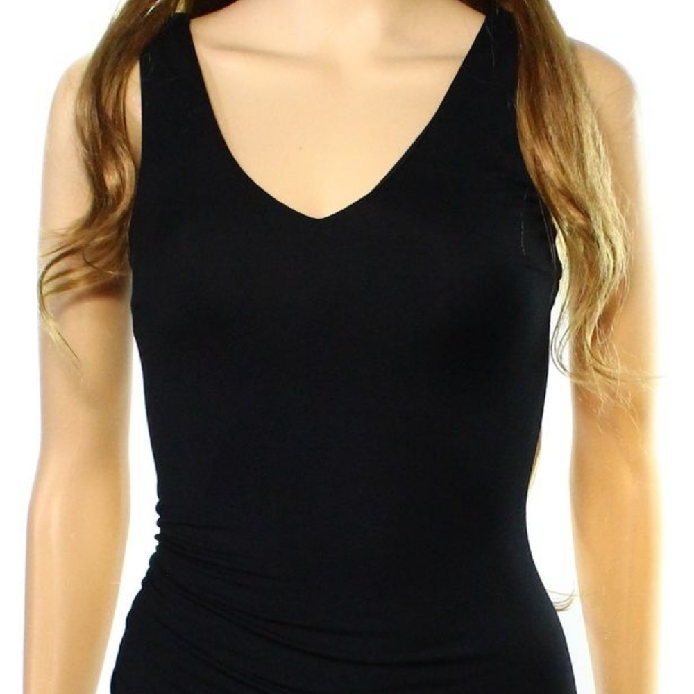 INC Black Asymmetrical Fringe Maxi Dress NWT