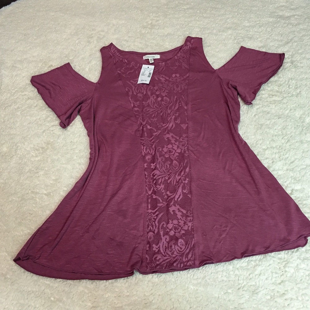 NWT Maurices Cut Out Shoulder Top