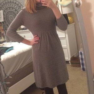 Grey turtle neck dress