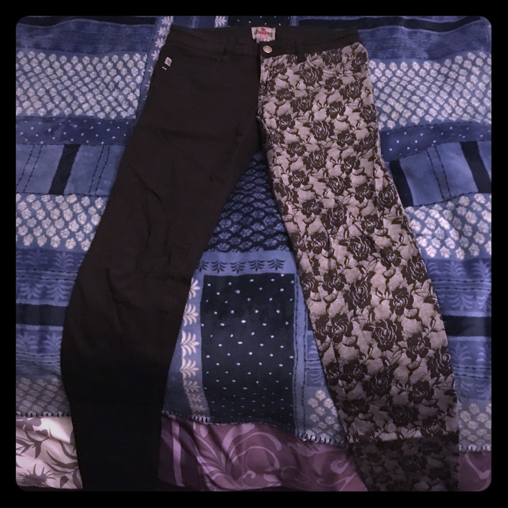 Black & lace pants