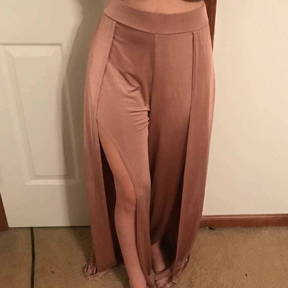 Dusty Rose Slit Pant