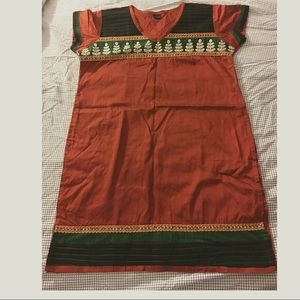 Short sleeve orange Kurti