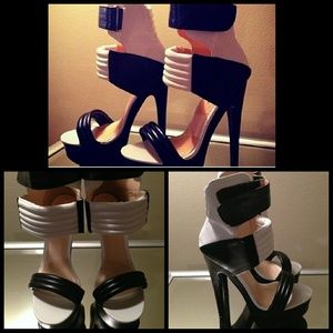 Black and White Platform Heel