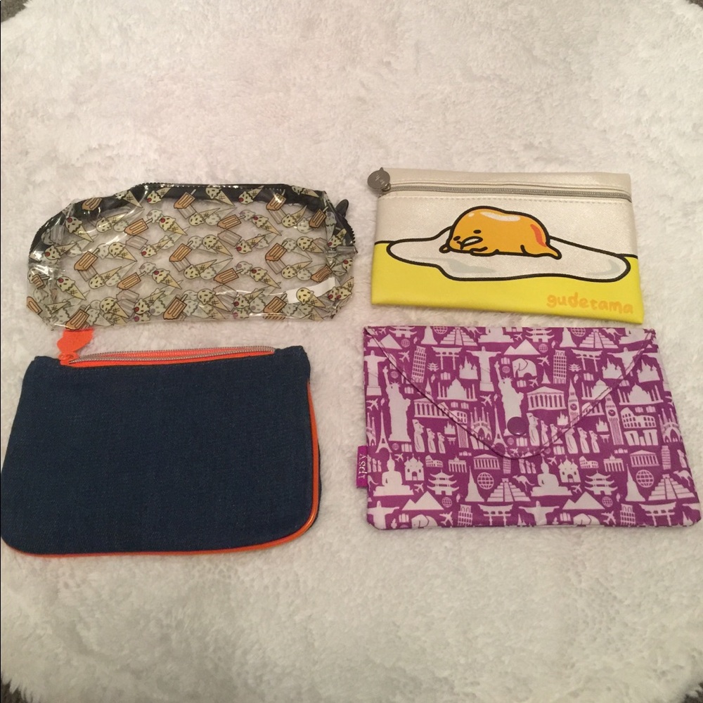 NWOT Set of 4 Ipsy make up bags