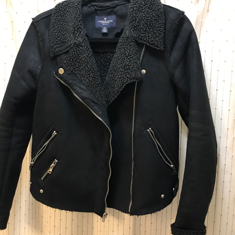 Shearling Moto jacket AE - Picture 2 of 8