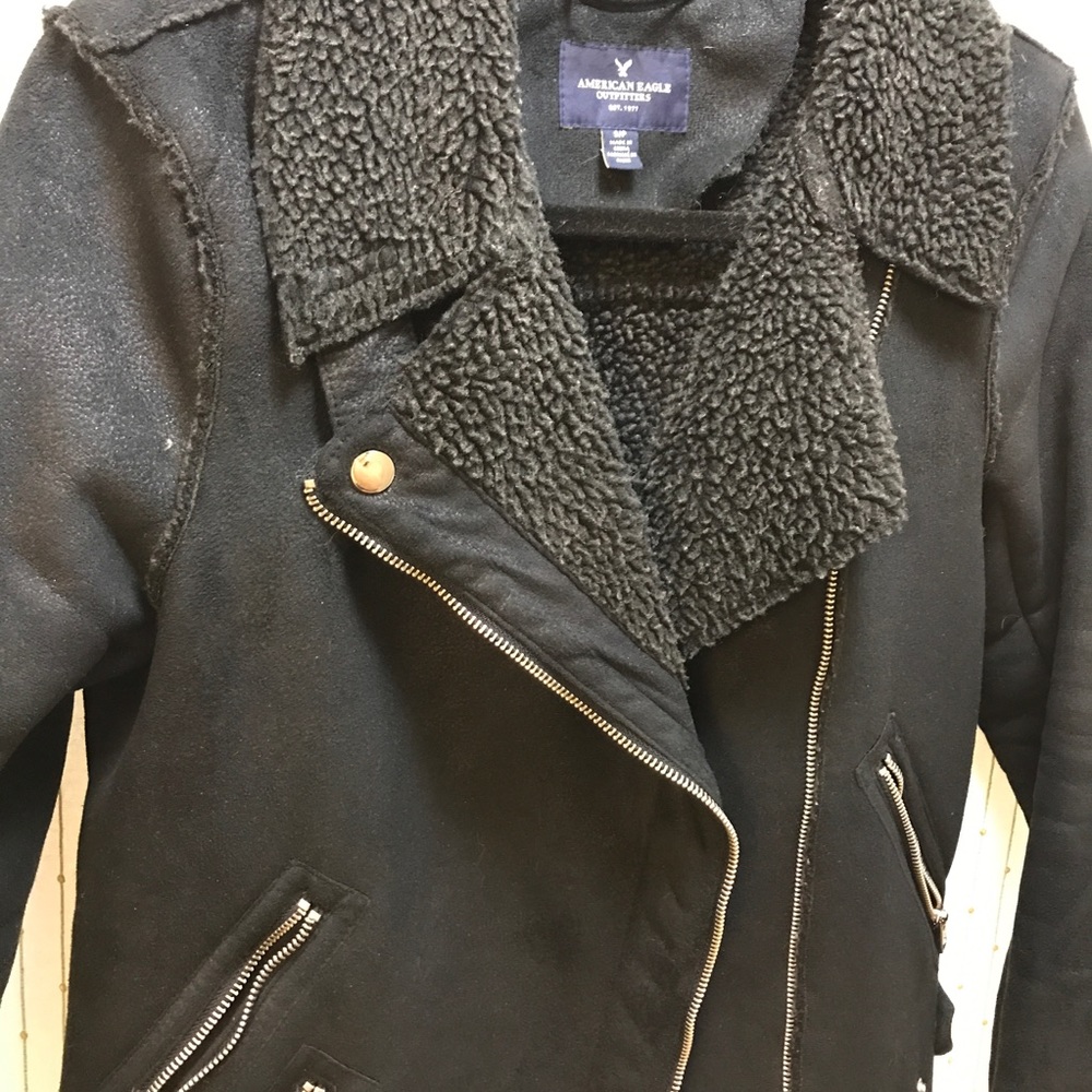 Shearling Moto jacket AE - Picture 3 of 8