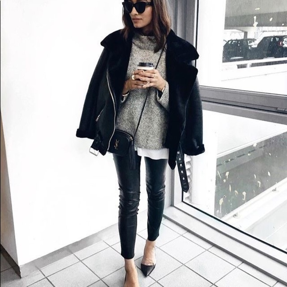 Shearling Moto jacket AE - Picture 8 of 8