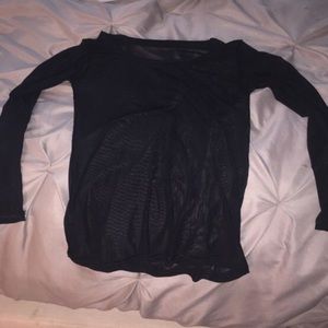 See through black shirt