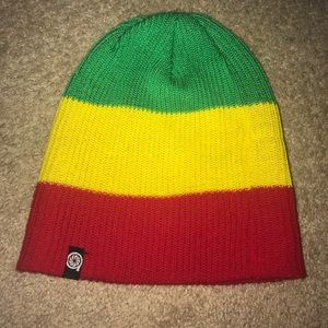 Rasta beanie with hidden stash pouch