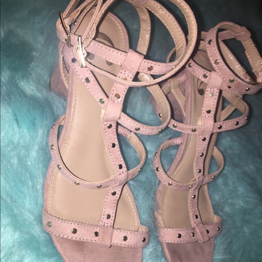 Pink Suede Heels