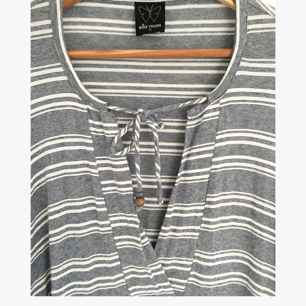ELLA MOSS- striped keyhole top - Picture 3 of 8