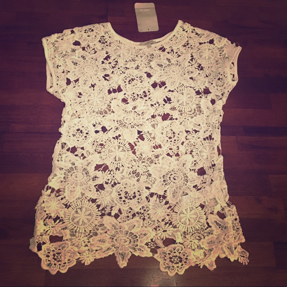 Zara Trafuluc white lace top