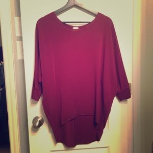 Modcloth burgundy wine colored top