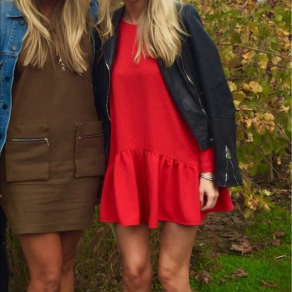 zara red romper