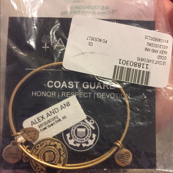 NWT Alex & Ani Coast Guard Charm Bangle - Picture 3 of 6