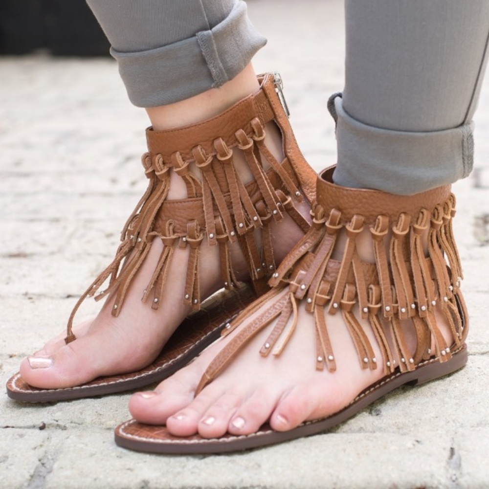 BNWOB Size 7.5 Sam Edelman Griffen Fringe Sandal