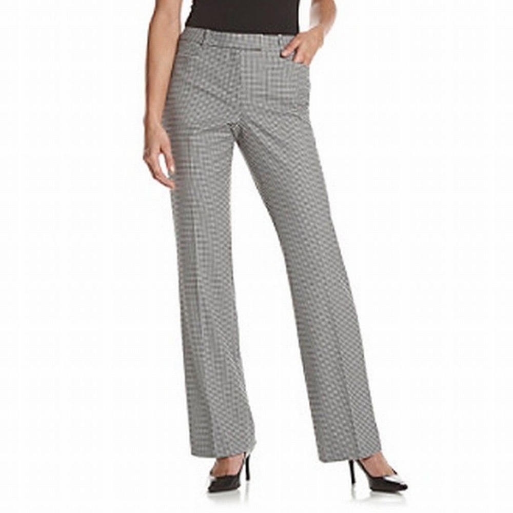 Tommy Hilfiger Black Flat-Front Wide-Leg Pants NWT
