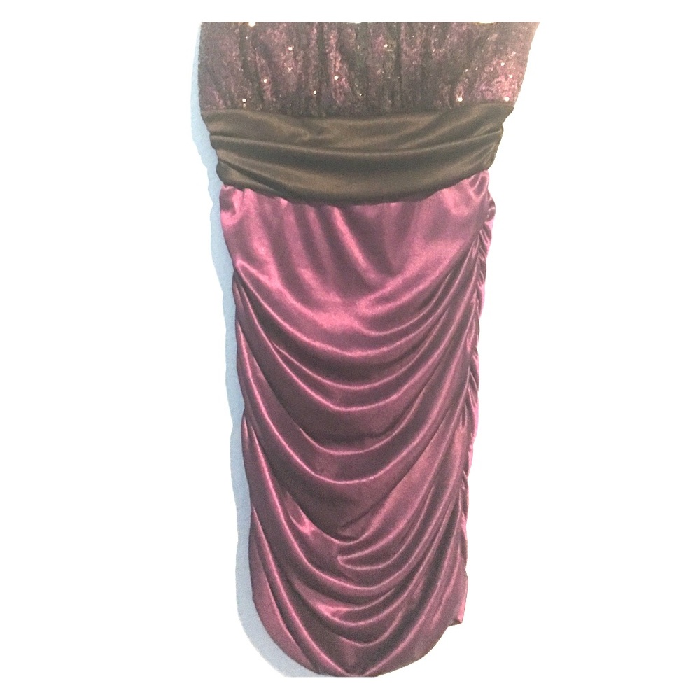 Purple Strapless Dress