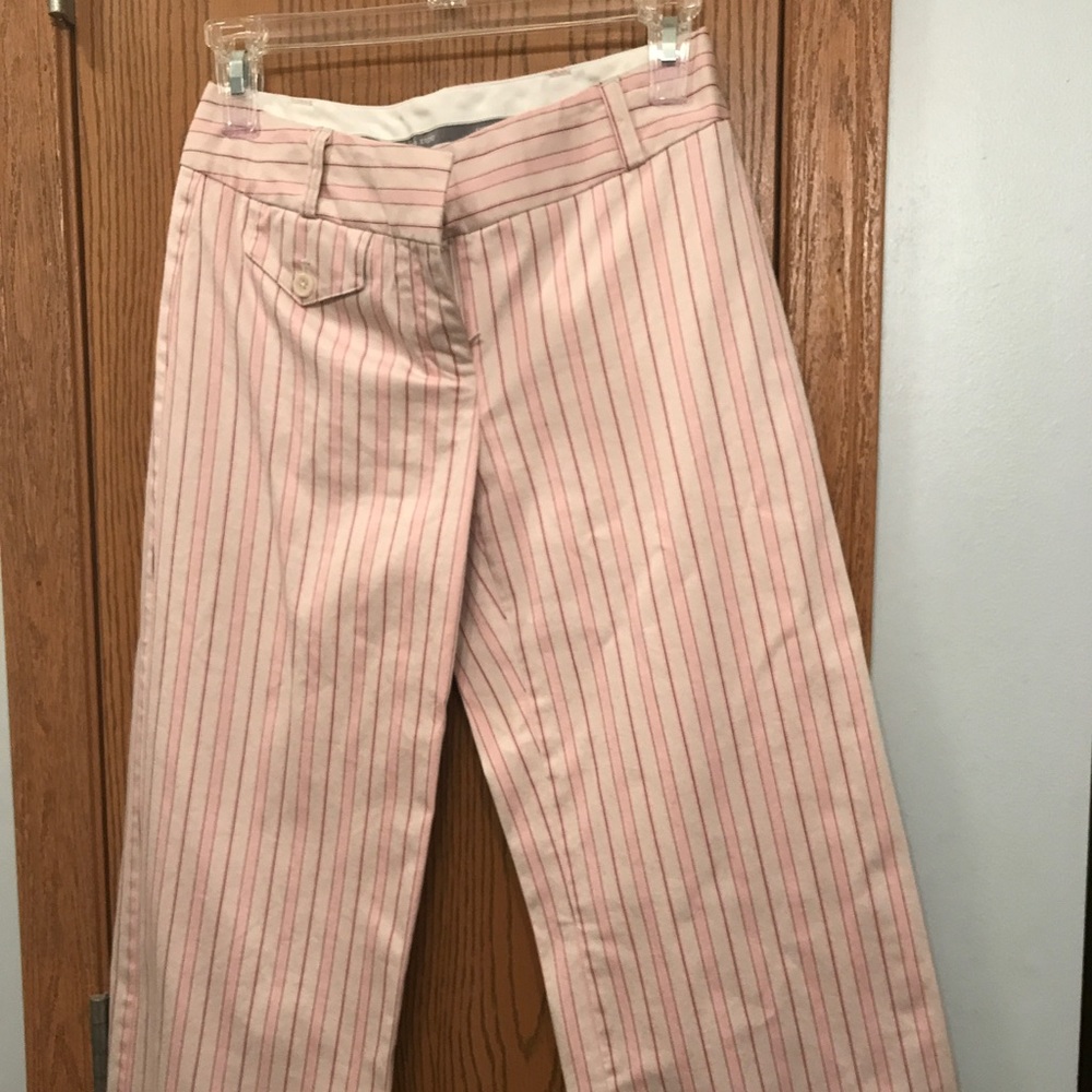 Pale pink & white Express Design Studio Crop Pants