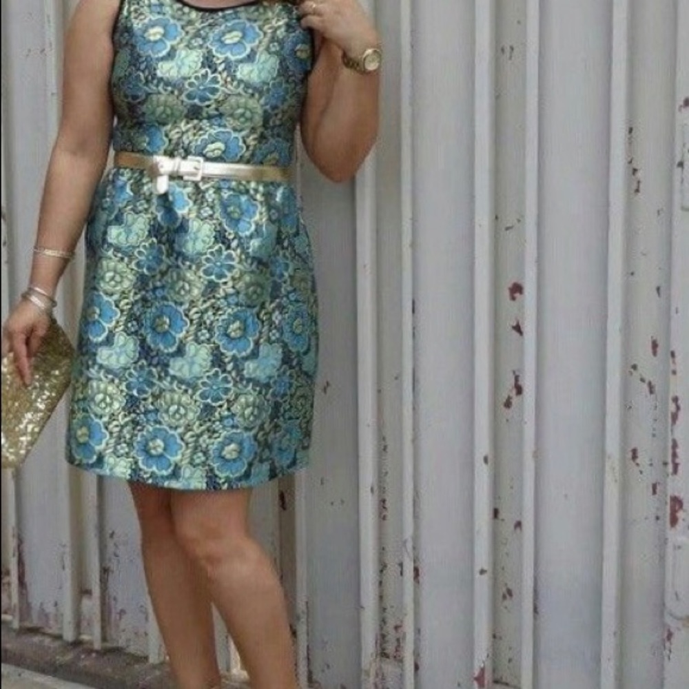 ✨✨Metallic floral A-line dress ✨✨