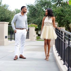 Gorgeous cream & gold tutu dress