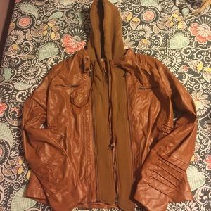 Faux leather jacket