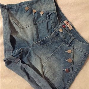 -SOLD- High Rise Sailor Style Shorts