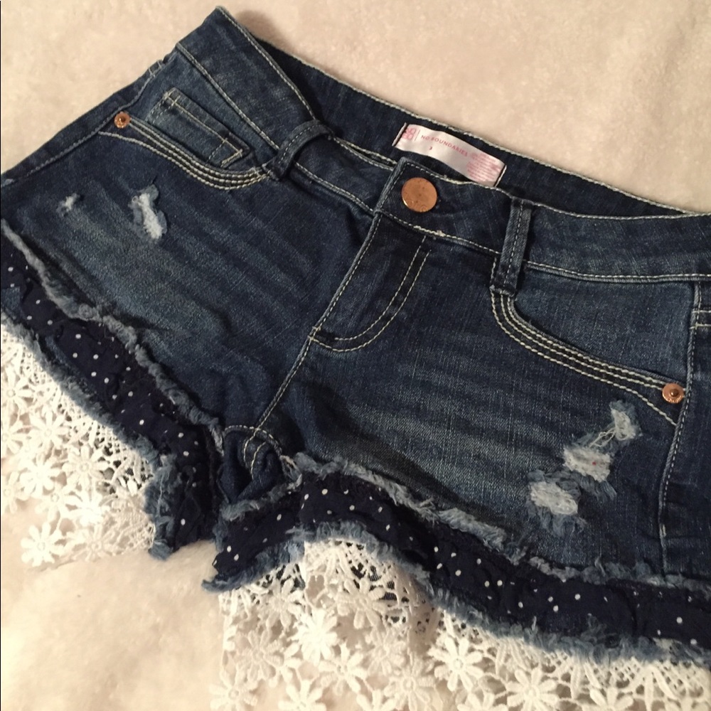 -SOLD- Jean and Lace Shorts
