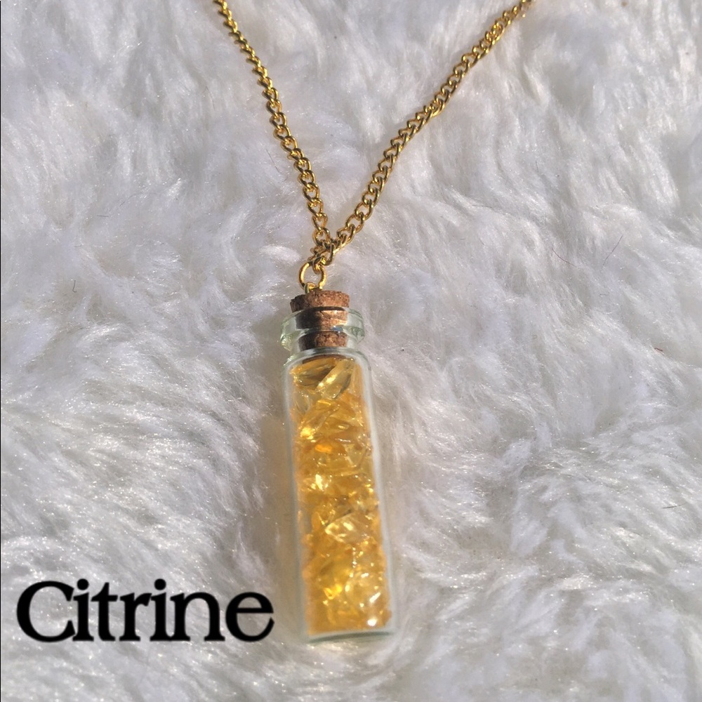  Sale Healing Crystals Vial Chain Necklace CCO