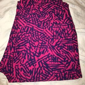 Lularoe leggings OS NEW Pink/Navy